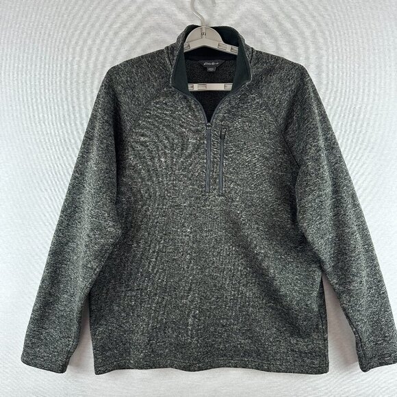 Eddie Bauer Other - EDDIE BAUER MEN'S CLASSIC FIT SWEATER FLEECE QUARTER ZIP PULLOVER GRAY SIZE L/G
